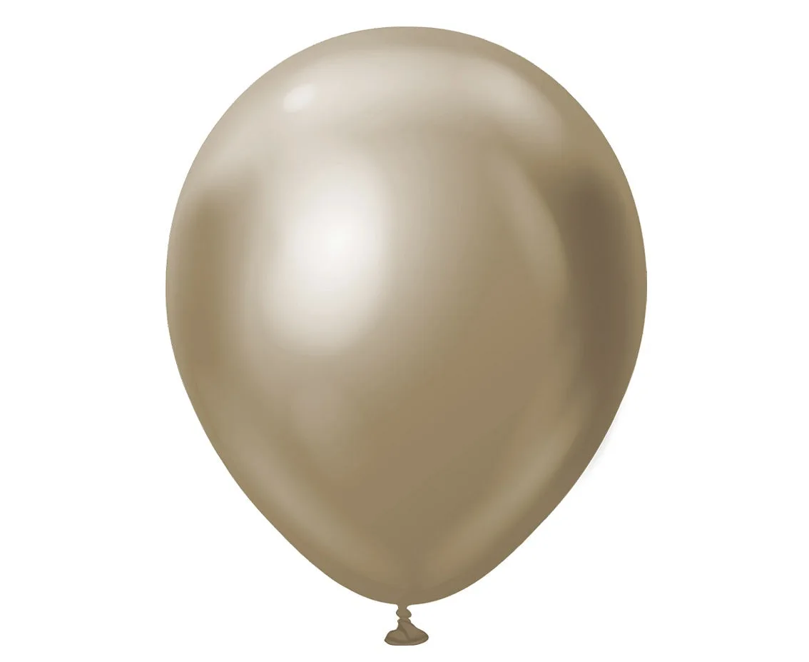 Globos de látex Beauty & Charm, platino, champán, 5"/ 13 cm, 20 uds.