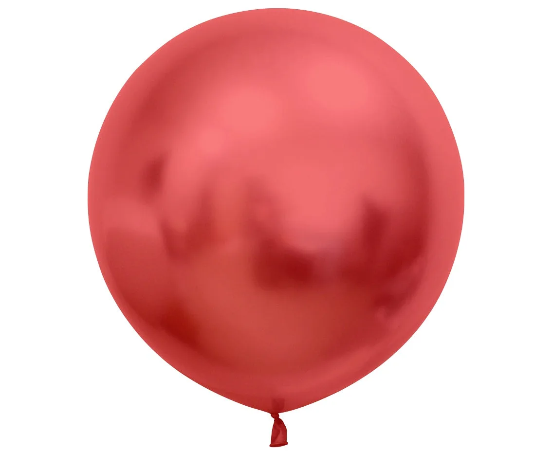 Globos de látex Beauty & Charm, platino, rojo, 24"/ 61 cm, 2 uds.