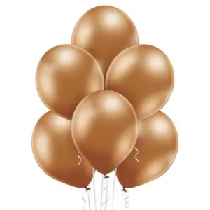 Globos de látex Belbal, cobre brillante, cromo, 12"/ 30 cm, 50 uds.
