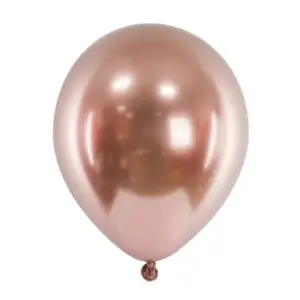 Globos de látex brillante, oro rosa, 46 cm, 5 uds.