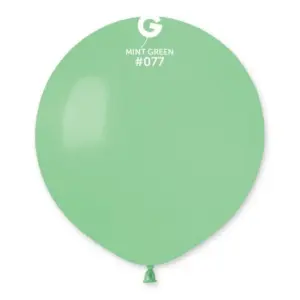 Globos de látex Gemar 48 cm, verde menta pastel, 50 uds.