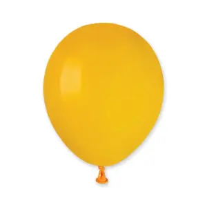 Globos de látex Gemar, amarillo oscuro/miel, 5"/ 13 cm, 100 uds.