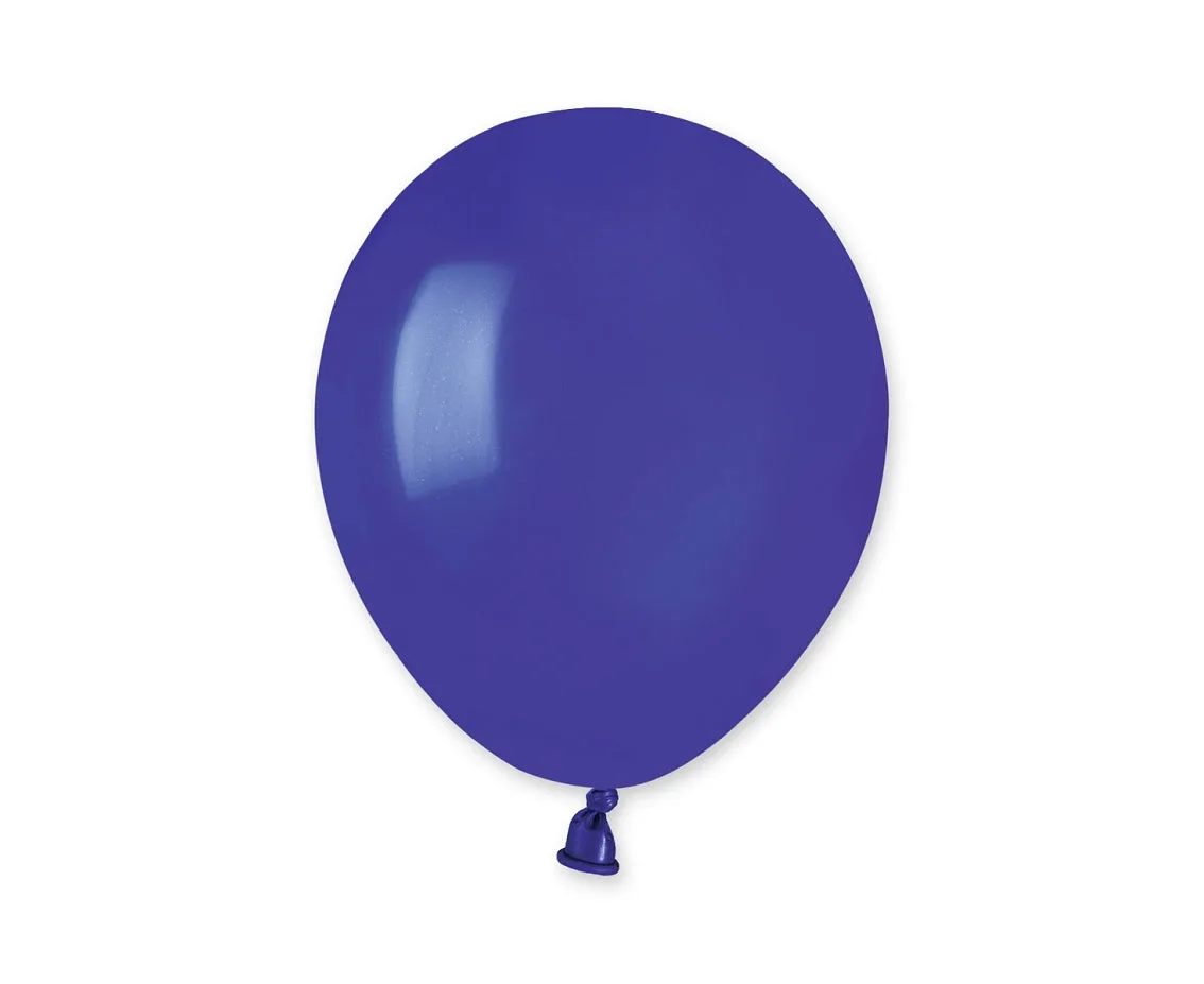 Globos de látex Gemar, azul marino, 5"/ 13 cm, 100 uds.