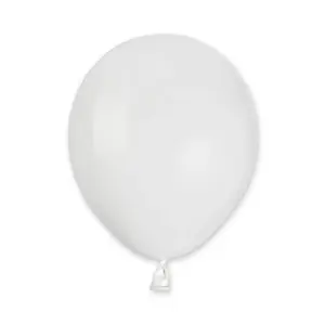 Globos de látex Gemar, blancos, 13 cm, 100 uds.