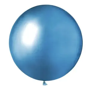 Globos de látex Gemar, brillante, azul, cromado, 19"/ 48 cm, 25 uds.
