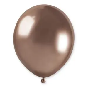 Globos de látex Gemar, brillante, oro rosa, cromado, 5"/ 13 cm, 100 uds.