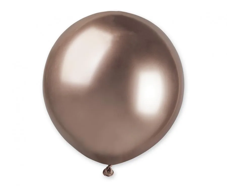 Globos de látex Gemar, brillante, oro rosa, cromo, 19"/ 48 cm, 25 uds.