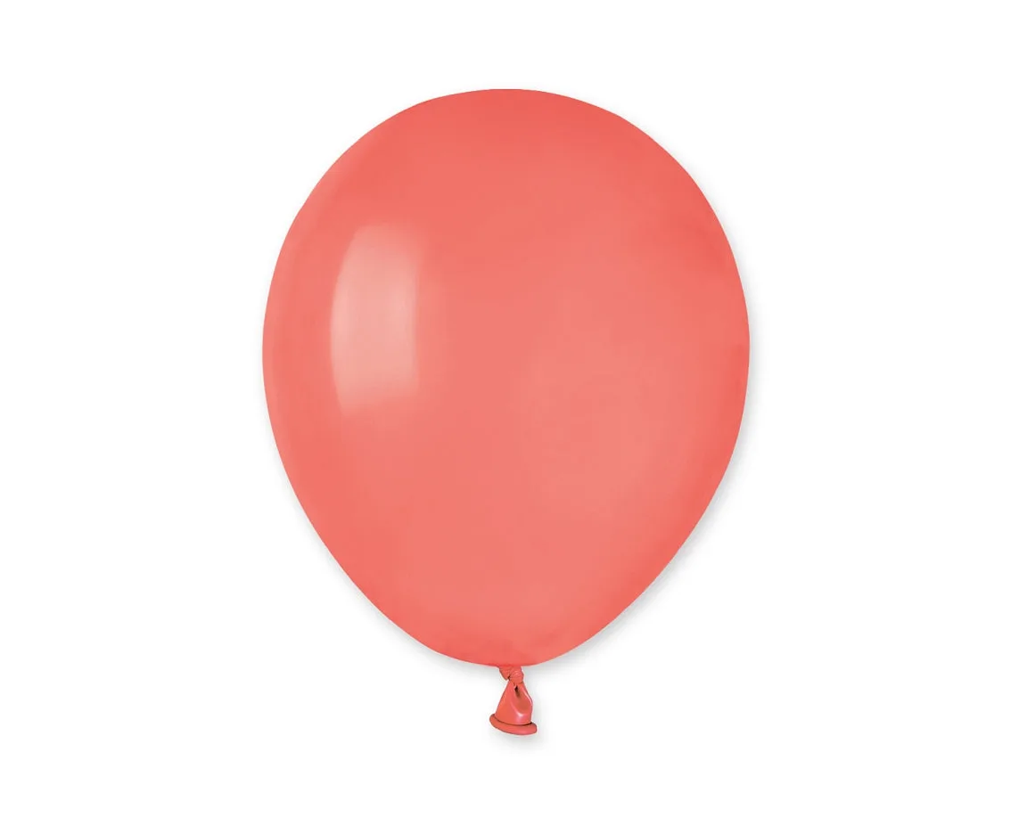 Globos de látex Gemar, coral, 5"/ 13 cm, 100 uds.