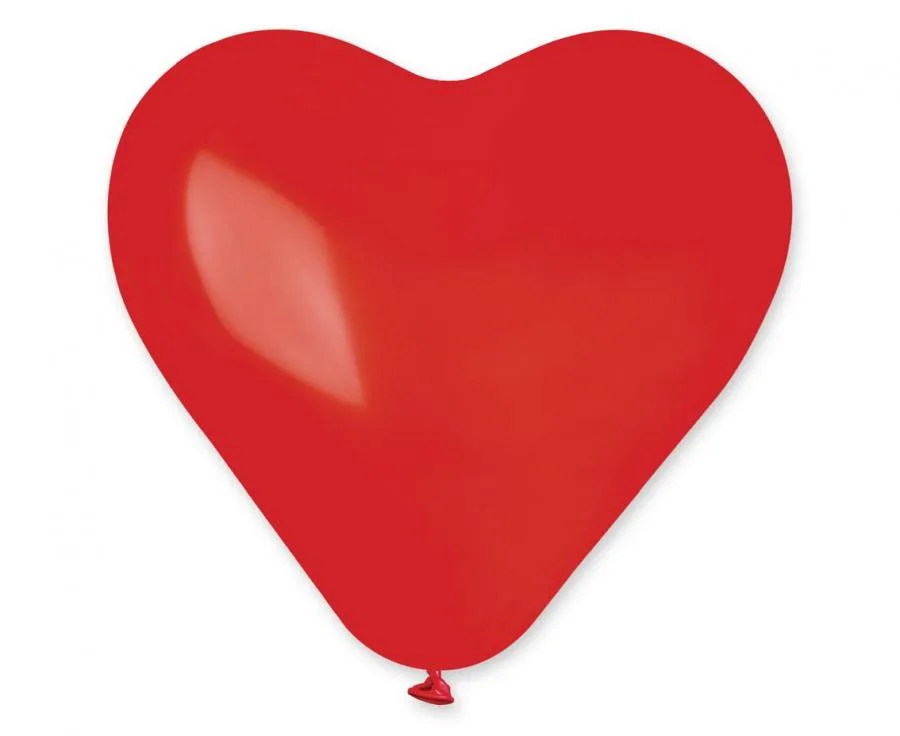 Globos de látex Gemar Corazón rojo, 44 cm, 50 uds.