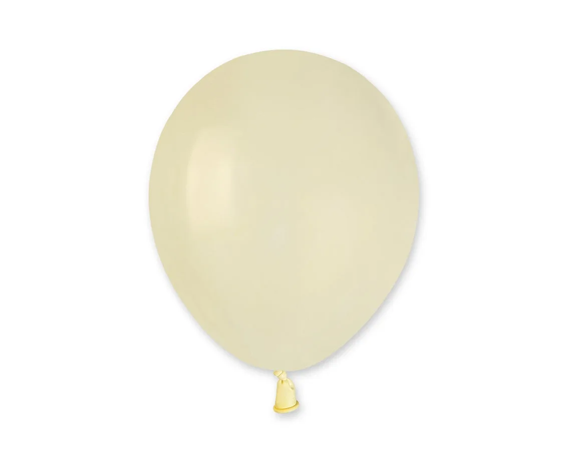 Globos de látex Gemar, marfil claro, 5"/ 13 cm, 100 uds.