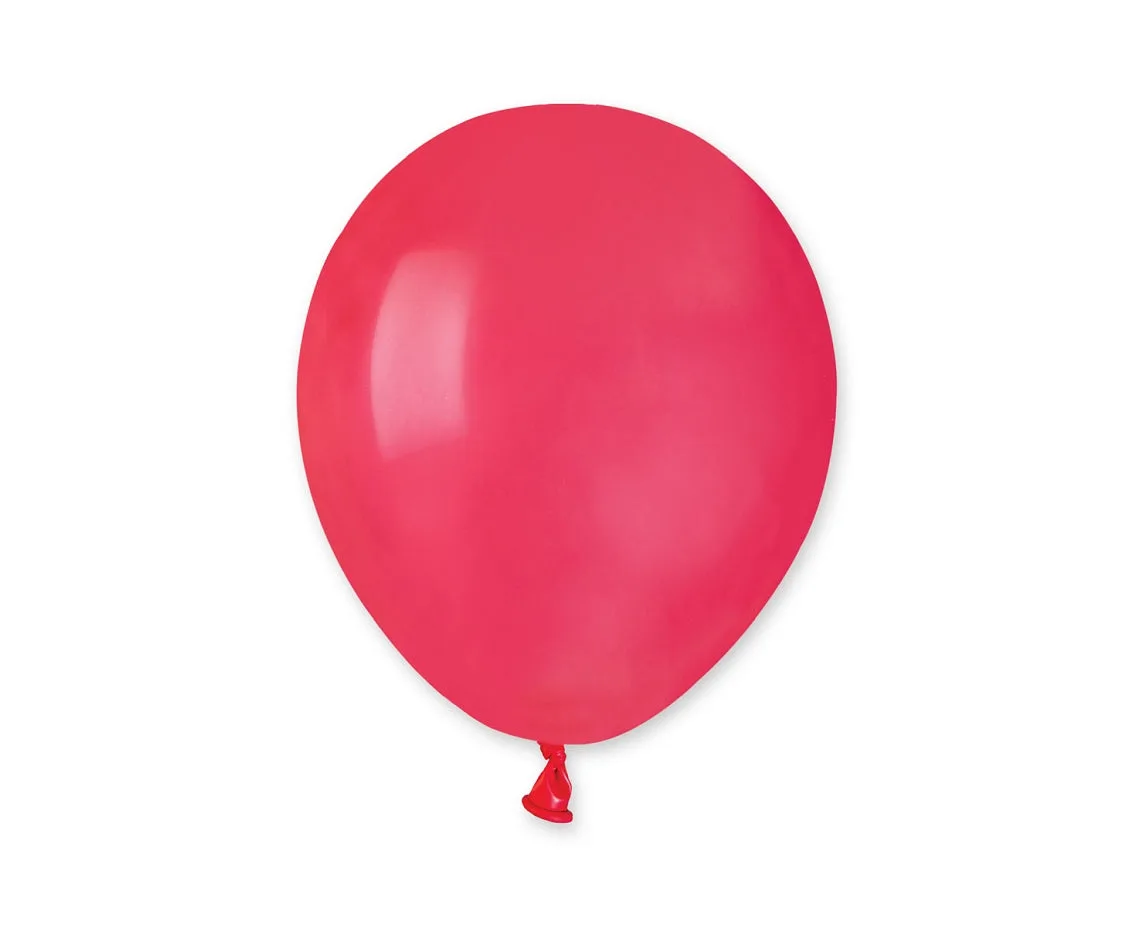 Globos de látex Gemar, rojo, 5"/ 13 cm, 100 uds.