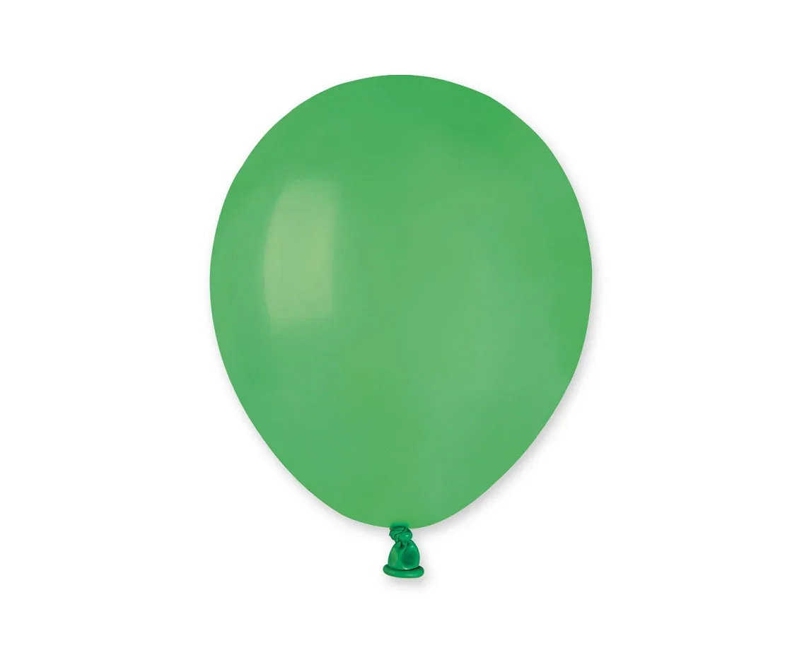 Globos de látex Gemar, verde, 5"/ 13 cm, 100 uds.