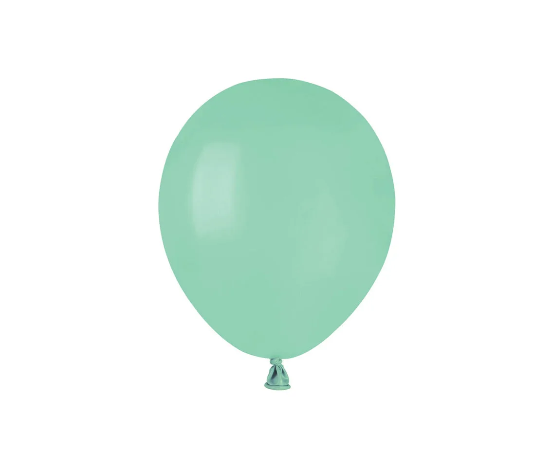 Globos de látex Gemar, verde menta, 13 cm, 100 unidades