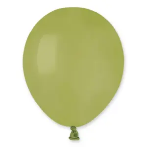 Globos de látex Gemar, verde oliva, 13 cm, 100 unidades