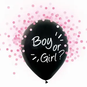 Globos de látex "Niño o Niña" para niña, 12"/ 30 cm, 4 uds.