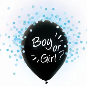 Globos de látex "Niño o Niña" para niño, 12"/ 30 cm, 4 uds.
