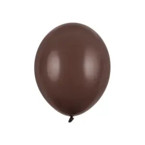 Globos Fuertes 23 cm, Marrón Cacao Pastel, 100 uds