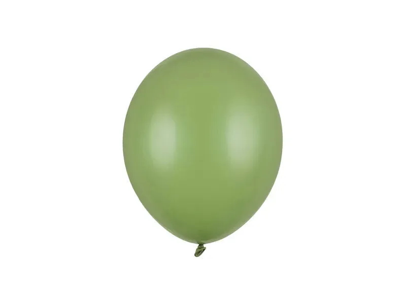 Globos Fuertes 23 cm, Verde Romero Pastel, 100 uds