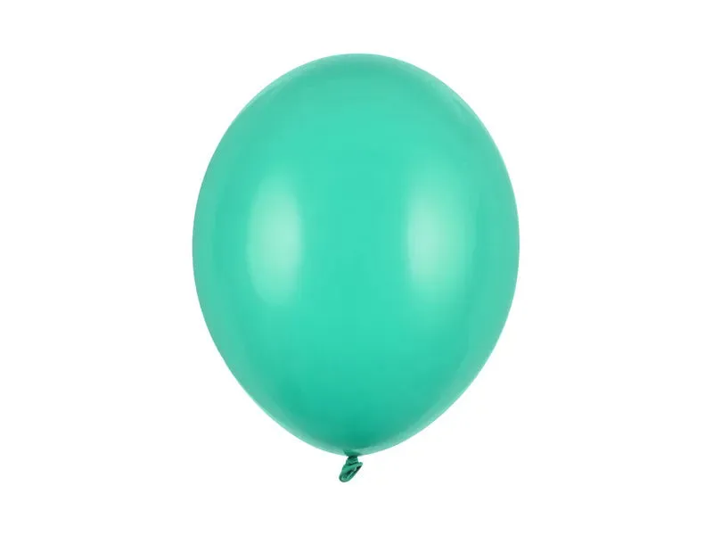 Globos Fuertes 27 cm, Aguamarina Pastel, 100 uds