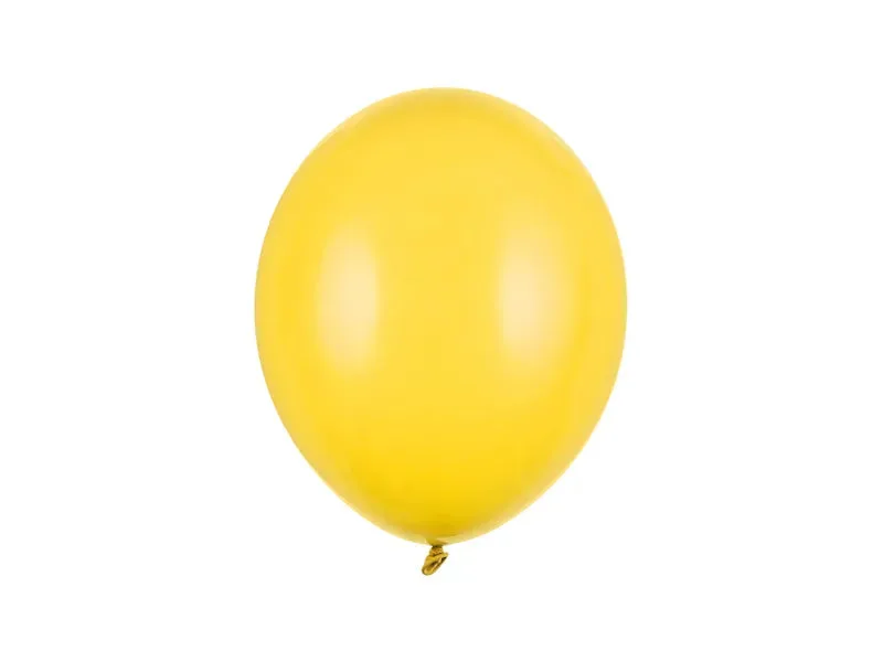 Globos Fuertes 27 cm, Amarillo Miel Pastel, 100 uds