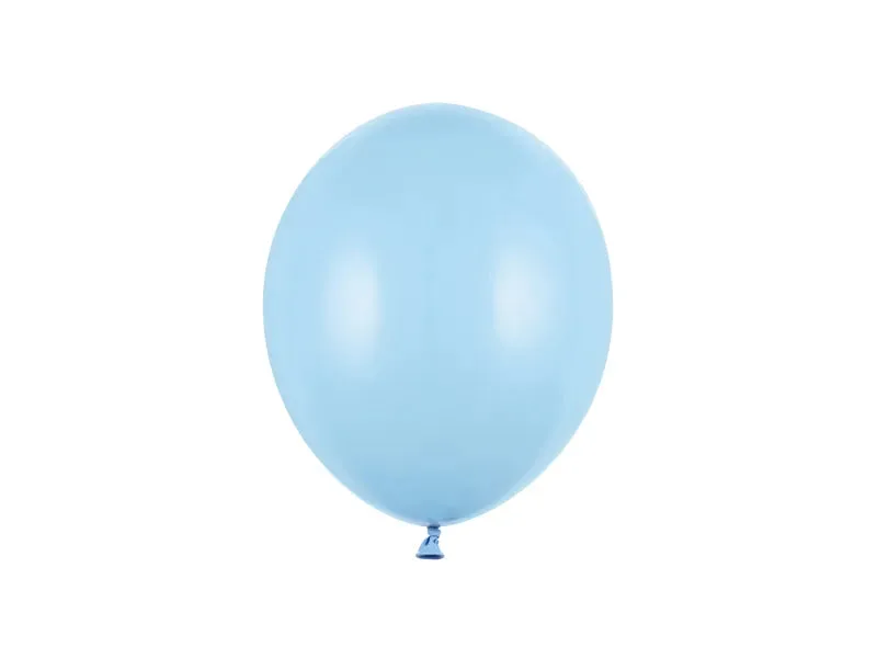 Globos Fuertes 27 cm, Azul Bebé Pastel, 100 uds