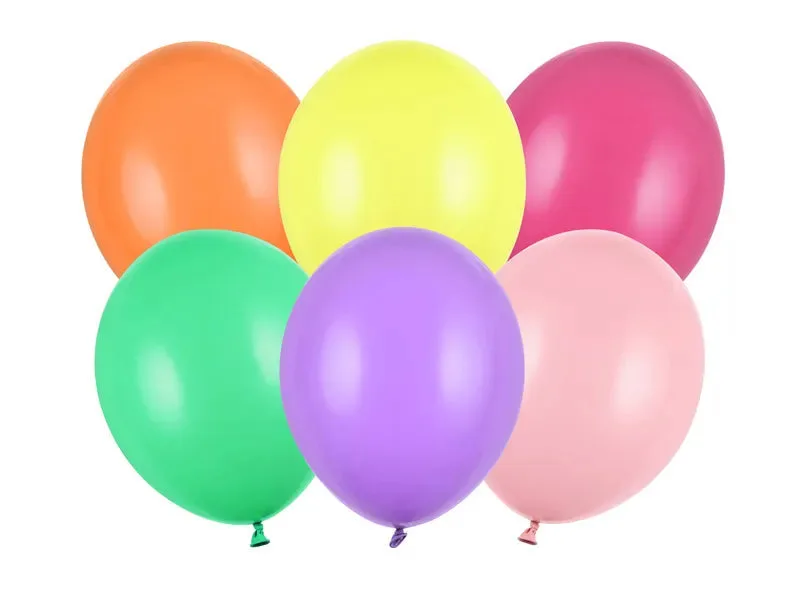 Globos Fuertes 30 cm, Mezcla Pastel, 50 uds
