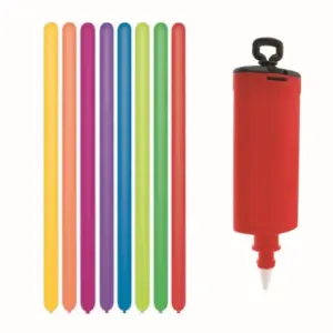 Globos para modelar Gemar, colores variados, 10 piezas con bomba