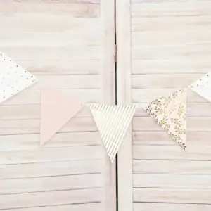 Guirnalda de banderines de papel, mezcla de colores, 2,10 m