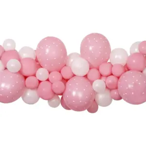 Guirnalda de globos DIY, color rosa, 65 globos + cinta