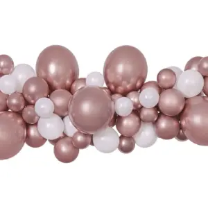 Guirnalda de globos DIY, oro rosa, 65 globos + cinta