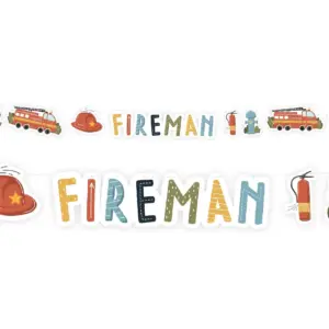 Guirnalda de papel Fireman (bombero), 300 x 15 cm