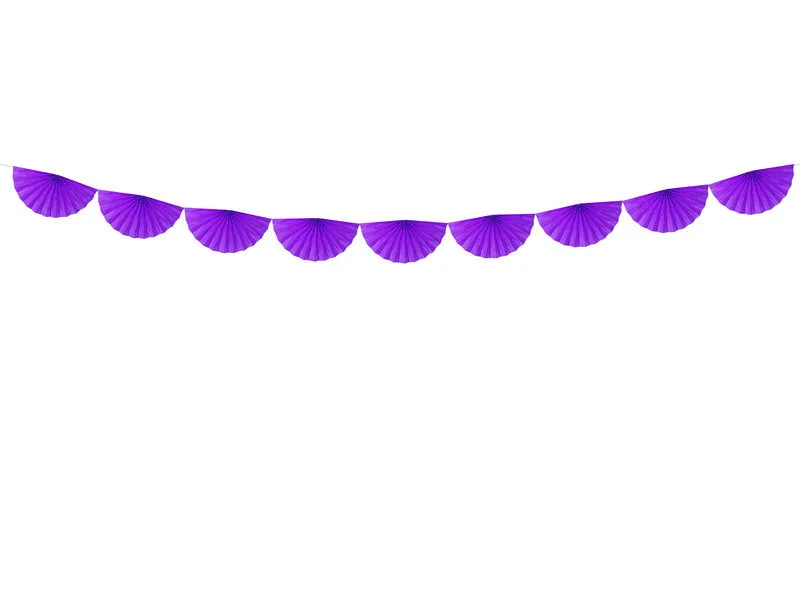 Guirnalda de papel de seda, violeta, 3 m