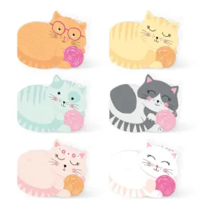 Invitación a la fiesta de los gatos, set de 6 piezas