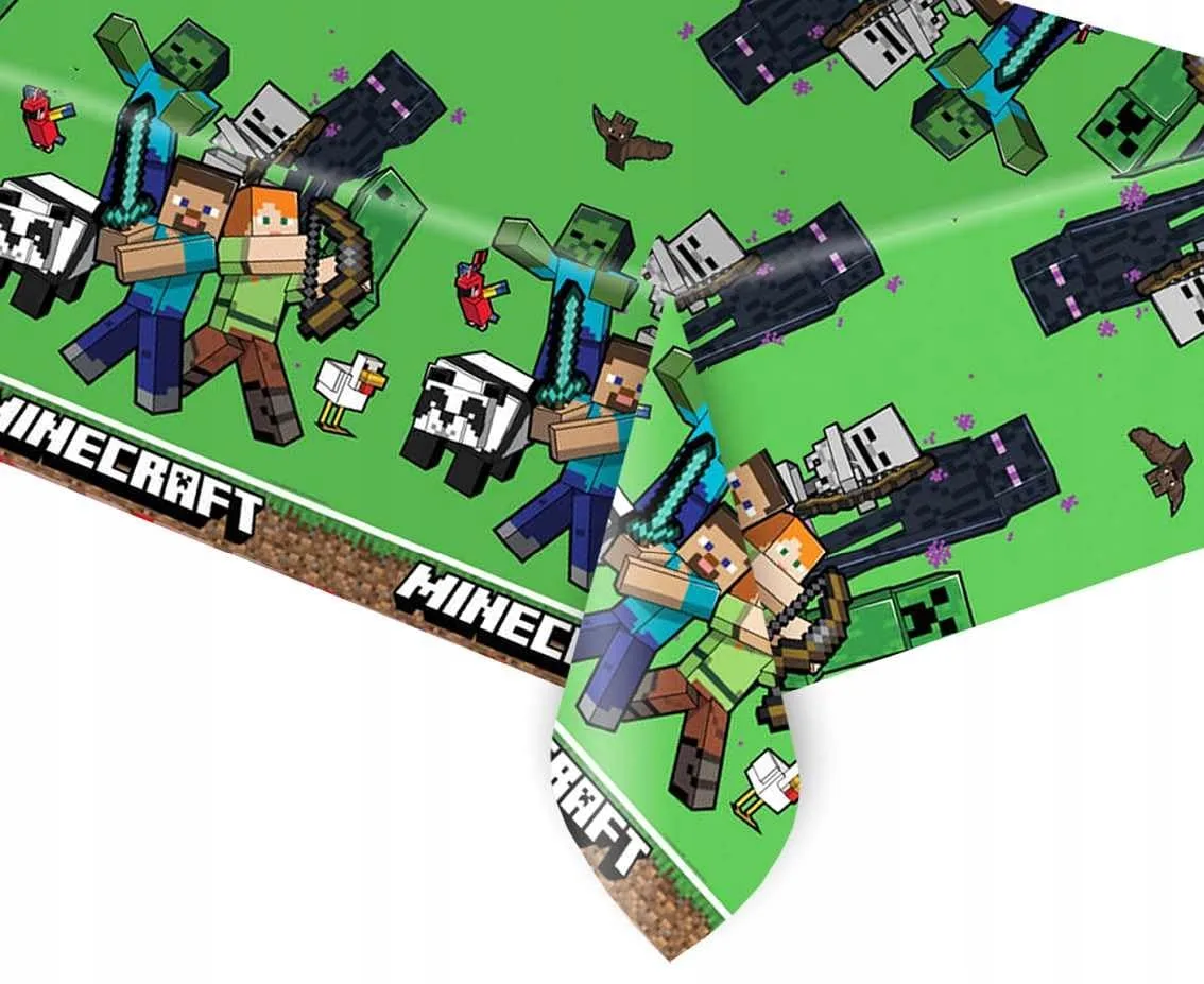 Mantel de plástico Minecraft, 120x180 cm, 1 ud