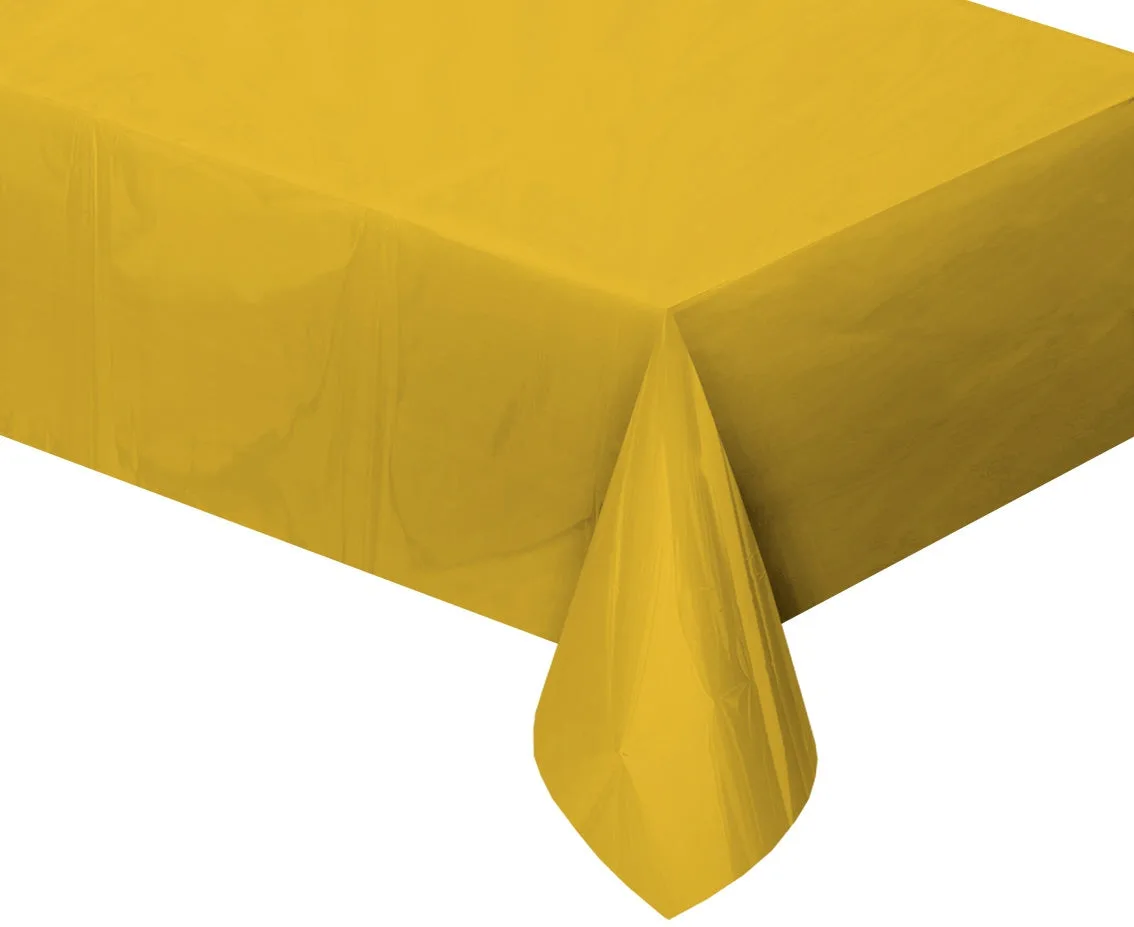 Mantel metalizado dorado, plástico, 137x183 cm