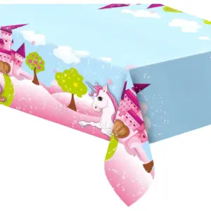 Mantel Unicornio y Castillo, papel, 120x180 cm