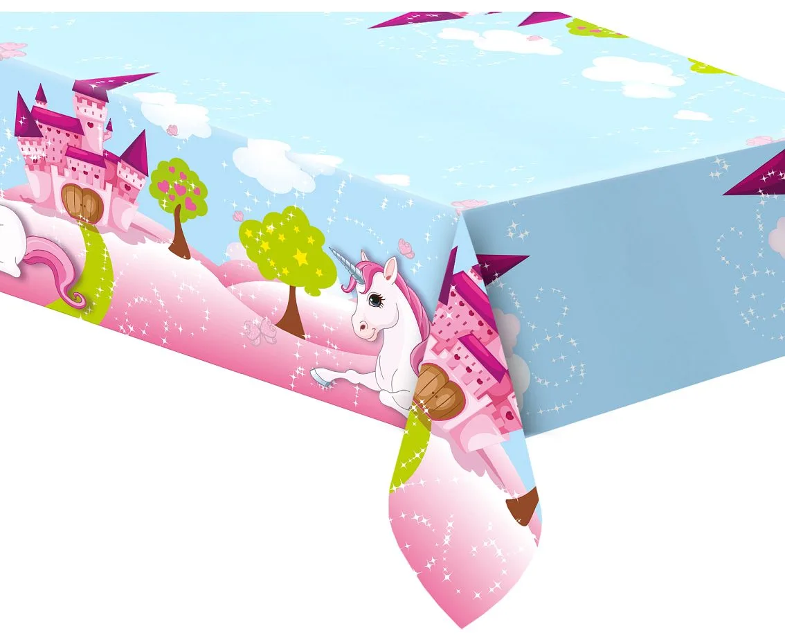 Mantel Unicornio y Castillo, papel, 120x180 cm