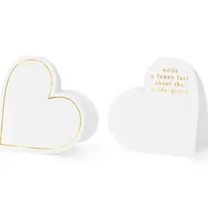 Marcasitios de mesa Corazones, 15,7x22 cm, blanco, 10 uds.