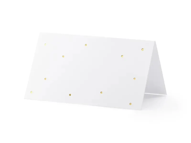 Marcasitios de mesa - Puntos, dorados, 9,5x5,5 cm, 10 uds.
