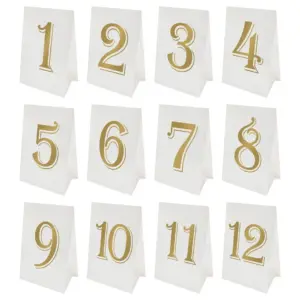 Números de mesa Celebrate, papel, 10x15 cm, 1-12