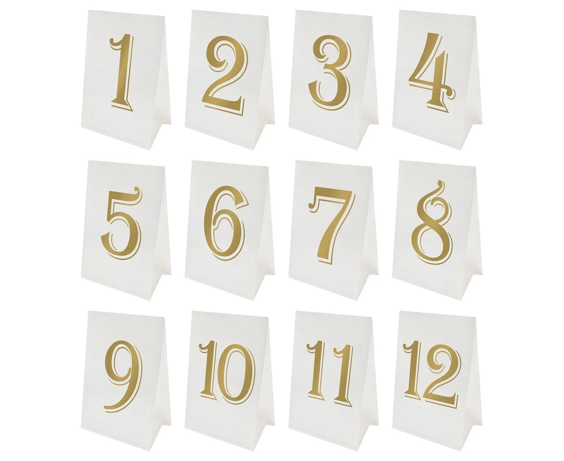 Números de mesa Celebrate, papel, 10x15 cm, 1-12