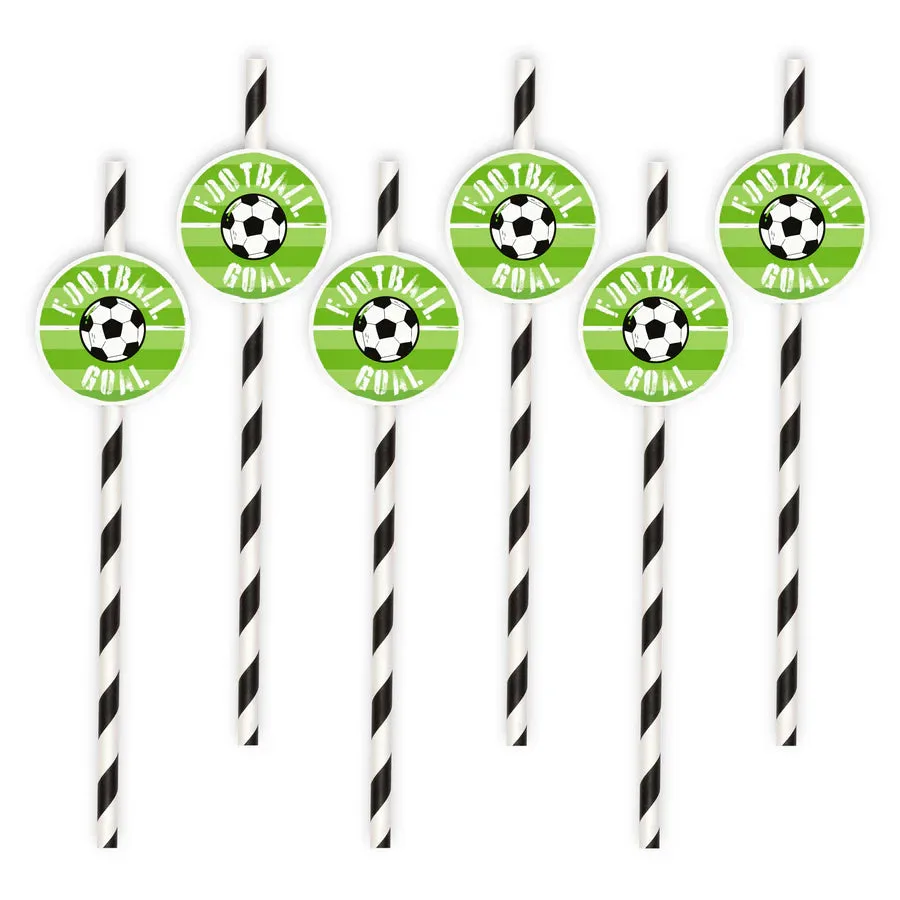 Pajitas de papel fútbol, 6 uds