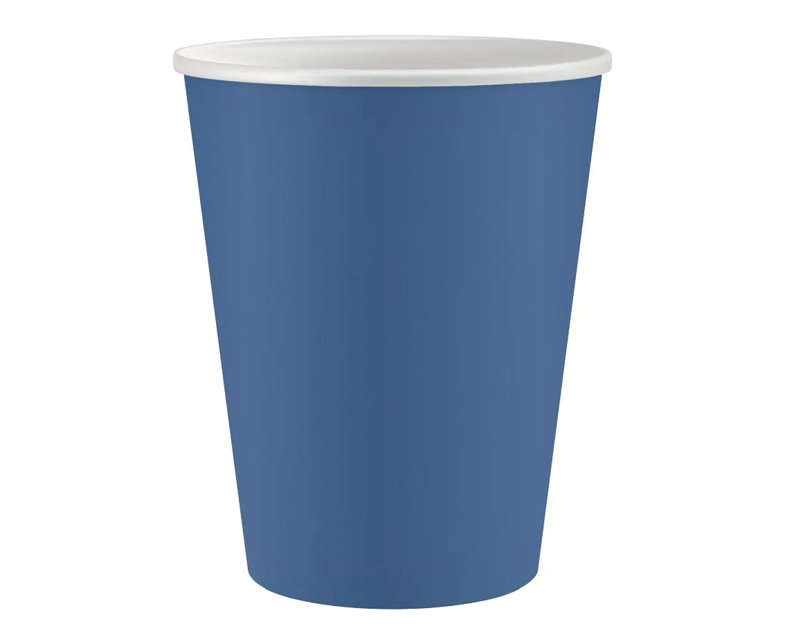 Vasos de papel, azul oscuro, 250 ml, 6 uds.