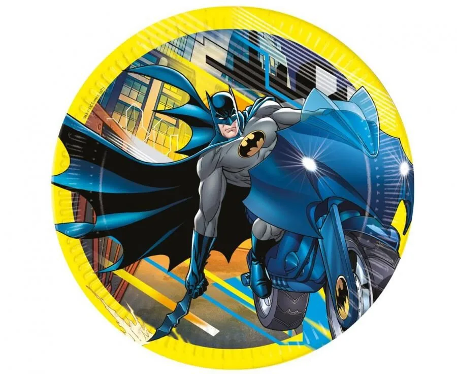 Platos de papel Batman, 23 cm, 8 uds.