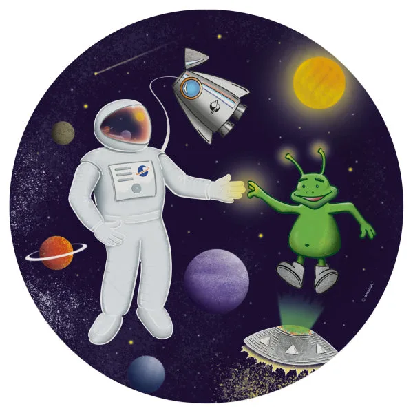 Platos de papel Fiesta Espacial, 23 cm, 8 uds.