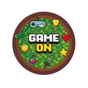 Platos de papel Game On, 18 cm, 6 uds.