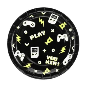 Platos de papel Gamepads, 23x23 cm, 6 uds.