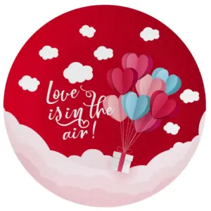 Platos de papel Love Is In The Air (rojo), 18 cm, 6 uds.