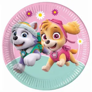 Platos de papel Patrulla Canina - Skye y Everest, 23cm, 8 uds.