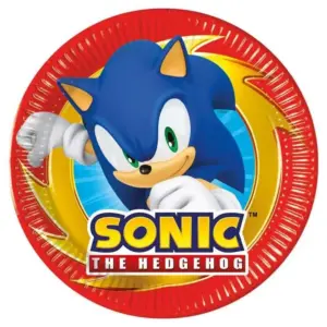 Platos de papel Sonic, 20 cm, 8 uds.